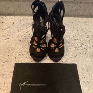 Giuseppe Zanotti Cut Out Black Cage Sandals